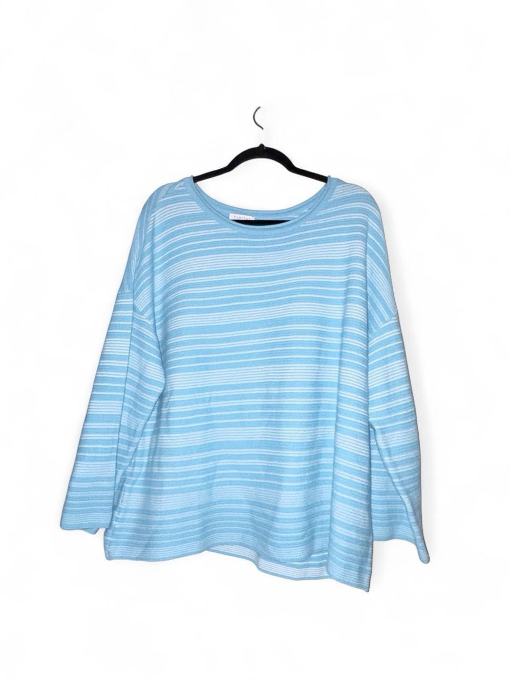 Habitat Light Blue Striped Long Sleeve Top